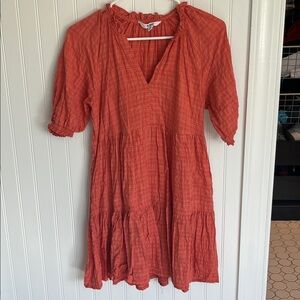 BB Dakota by Steve Madden Terracotta V-Neck Dress